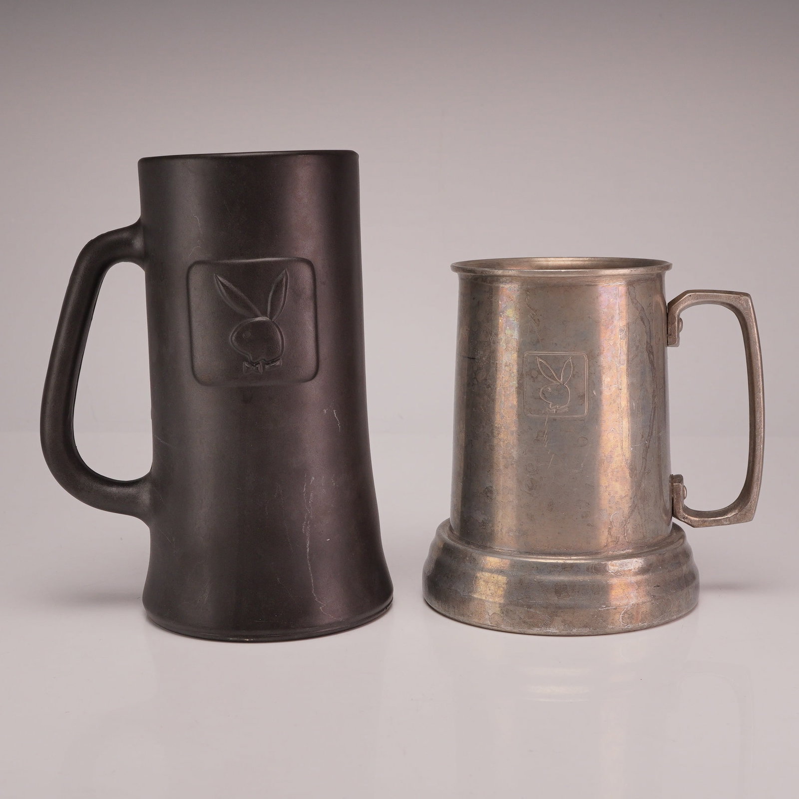 2pc Playboy Mugs with Silver and Black Finishes (1 of 3)