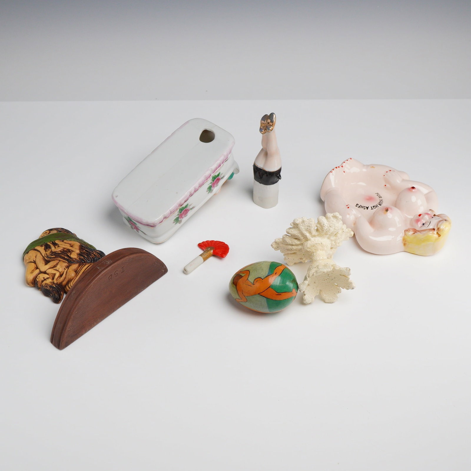 Four Vintage Ceramic Risque Tableware Collectibles - 3