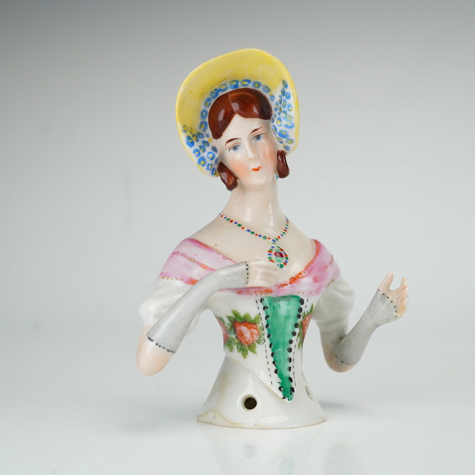 German Bavaria Porcelain Half Doll Bonnet Lottchen (1 of 3)