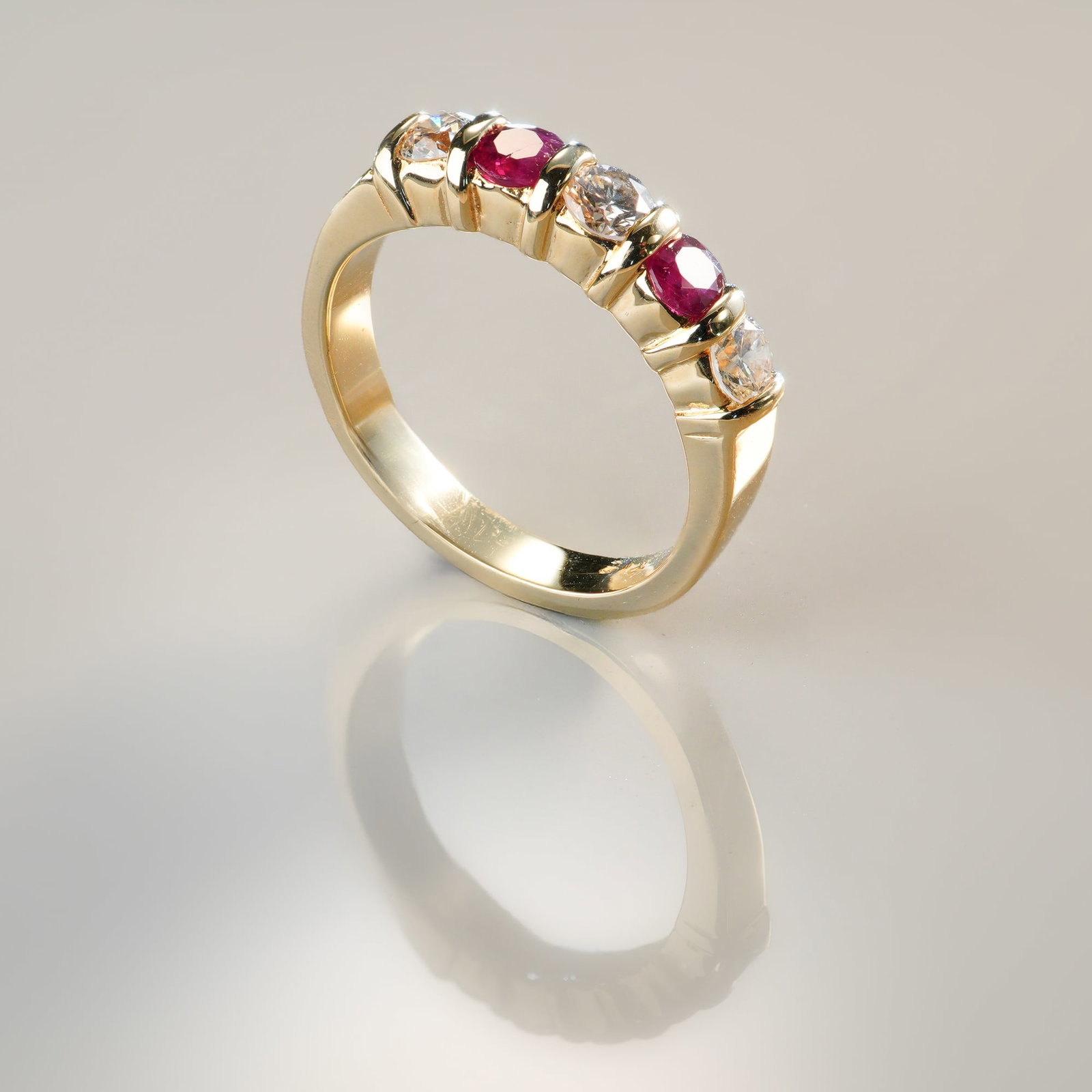14k Gold Ruby and Diamond Ring - 2