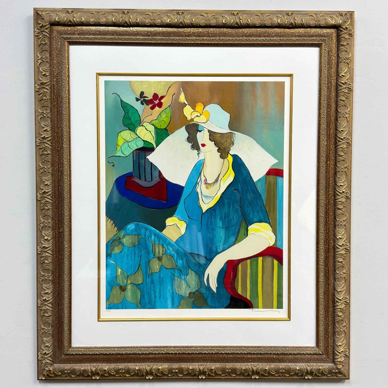 Itzchak Tarkay, Artiste Pose II, Color Serigraph on Wove Paper (1 of 4)