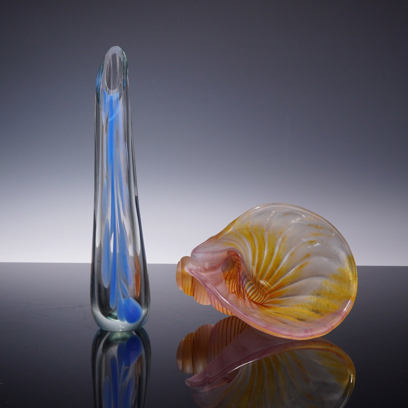 Two Studio Art Glass Pieces including Brian Maytum Bud Vase (1 of 4)