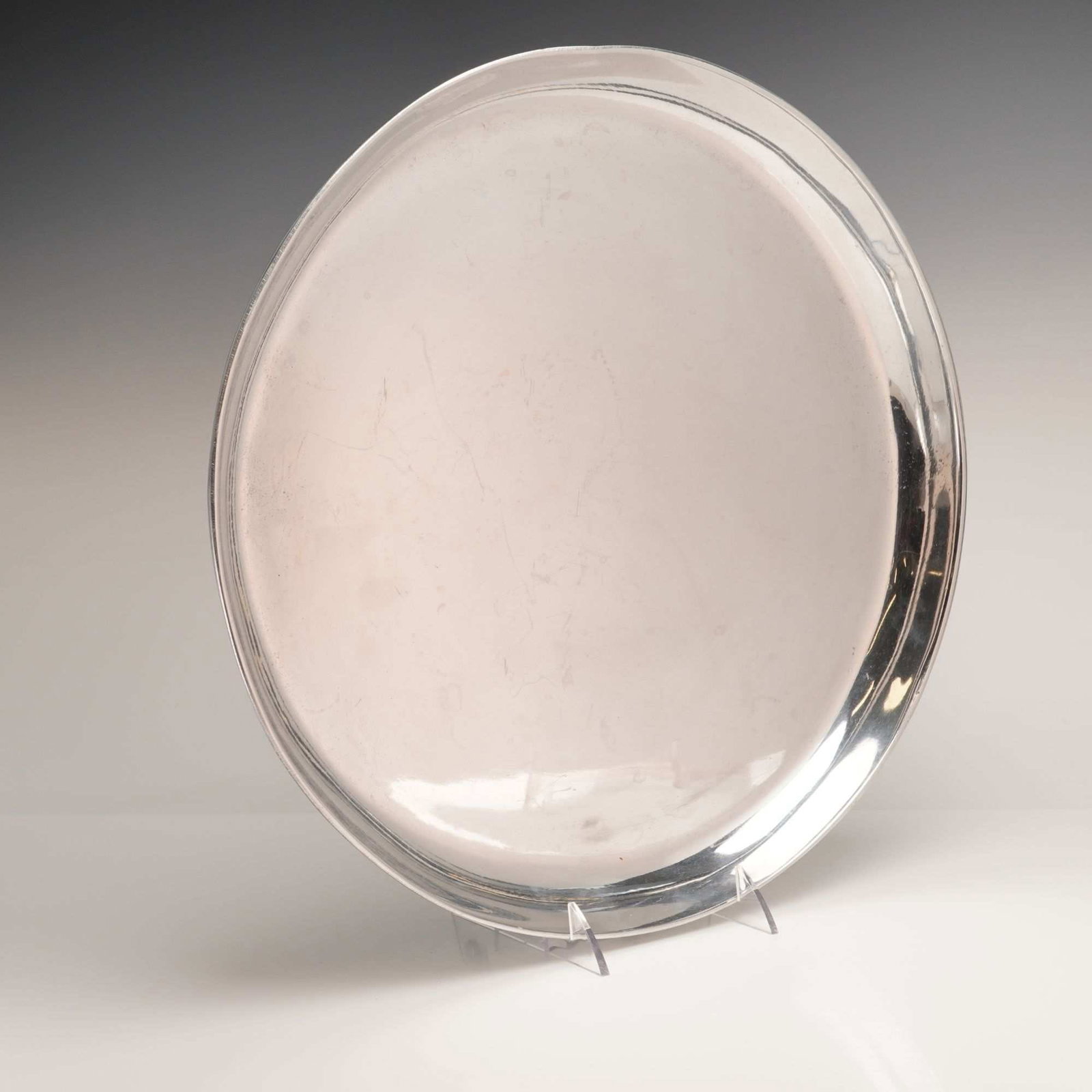 Large Mexican Modernist Pewter Serving Tray Plate (1 of 3)