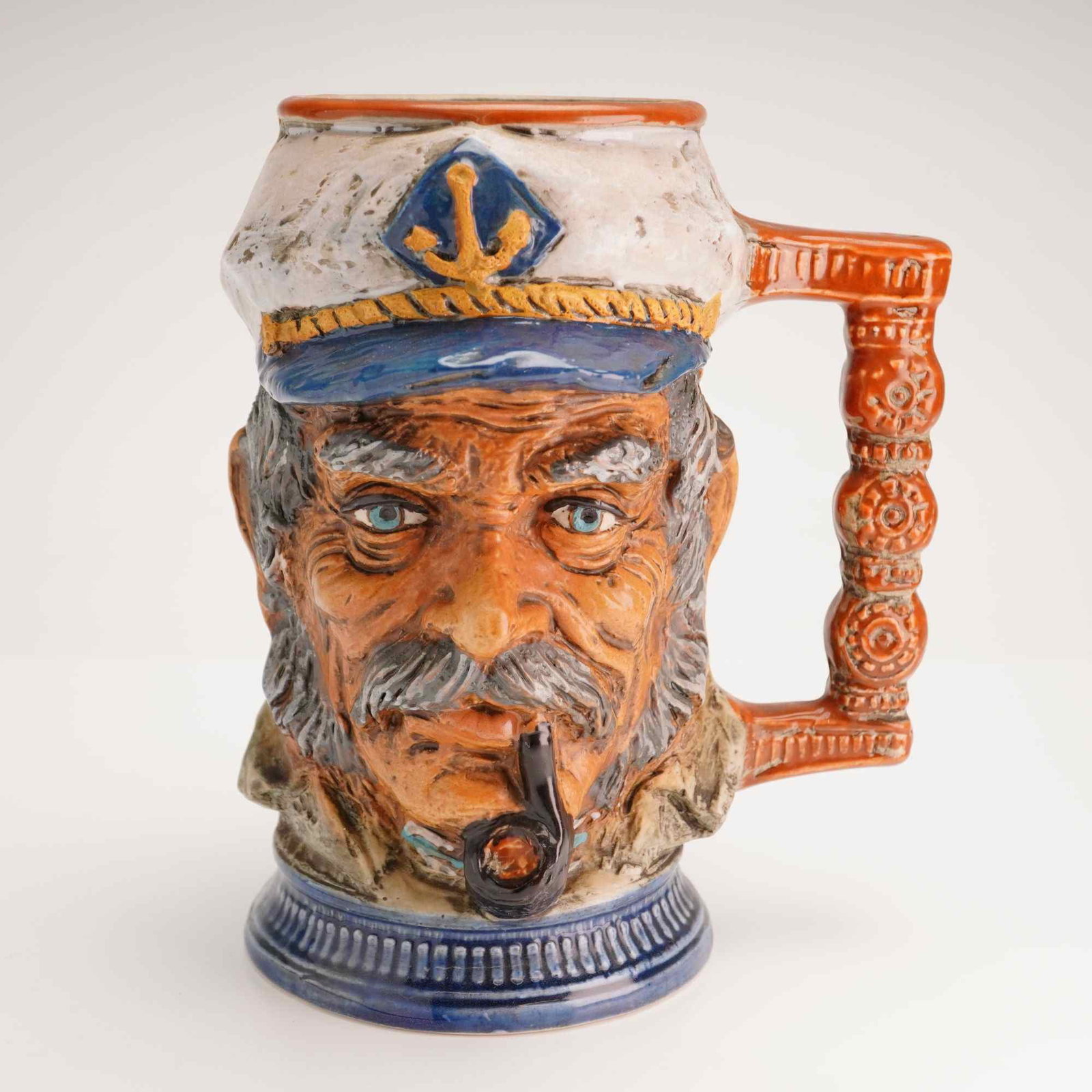 Italian S. Orvis Hand Painted Sea Captain Character Mug (1 of 3)