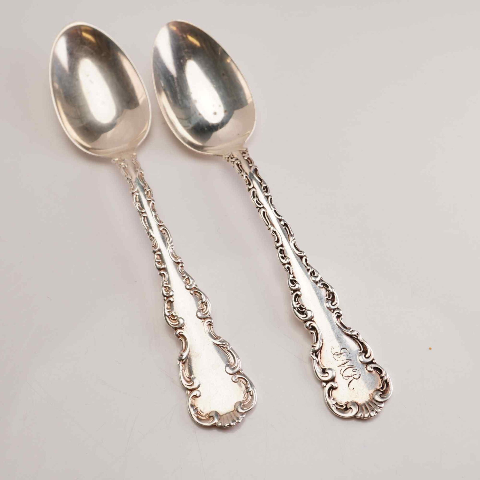 2pc Whiting Manufacturing Company Louis XV Sterling Silver Spoons (1 of 4)