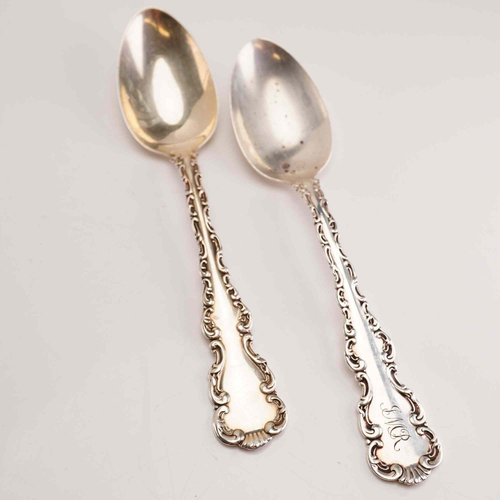 2pc Whiting Manufacturing Company Sterling Silver Spoons, Louis XV (1 of 3)