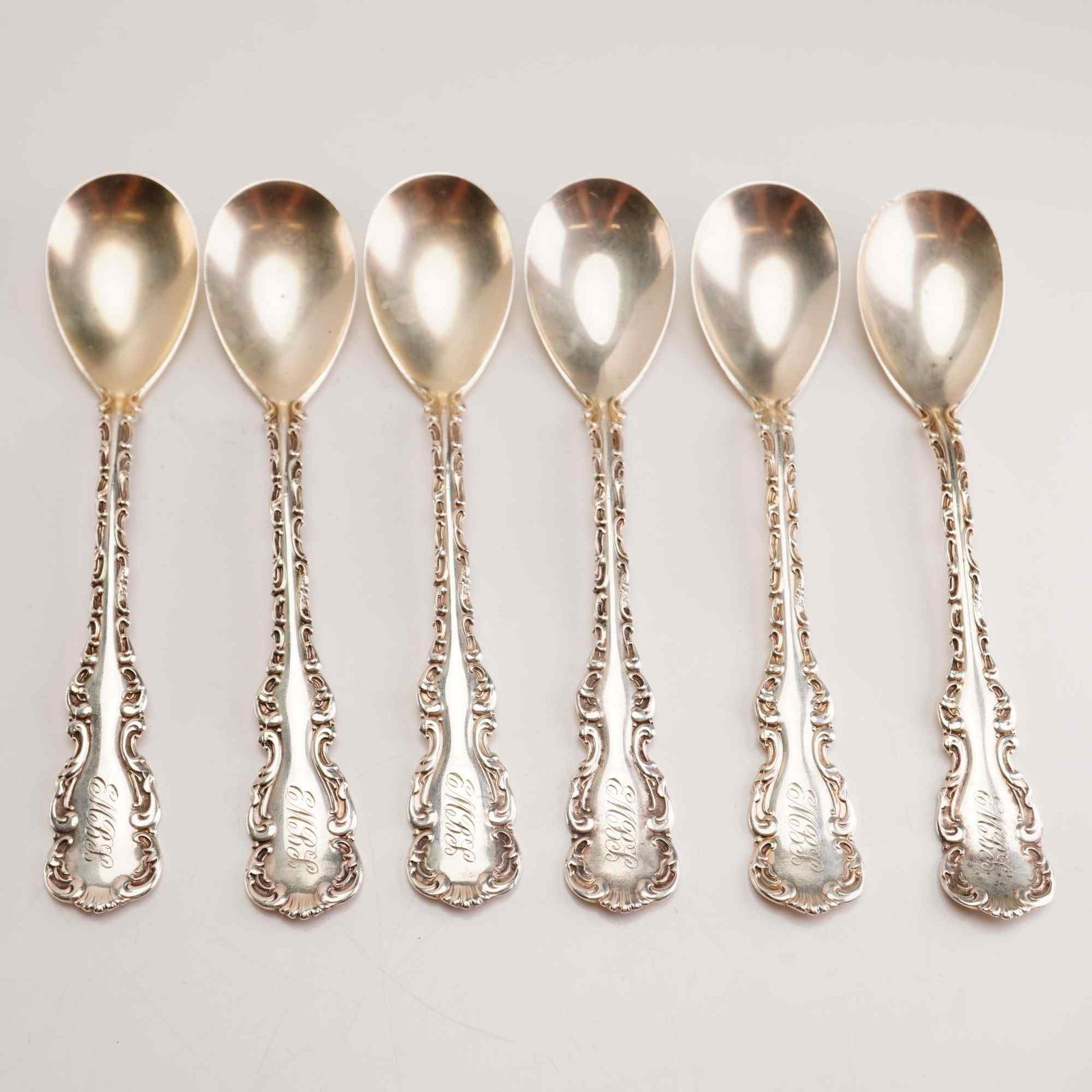 6pc Whiting Manufacturing Company Louis XV Sterling Silver Egg Spoons (1 of 4)