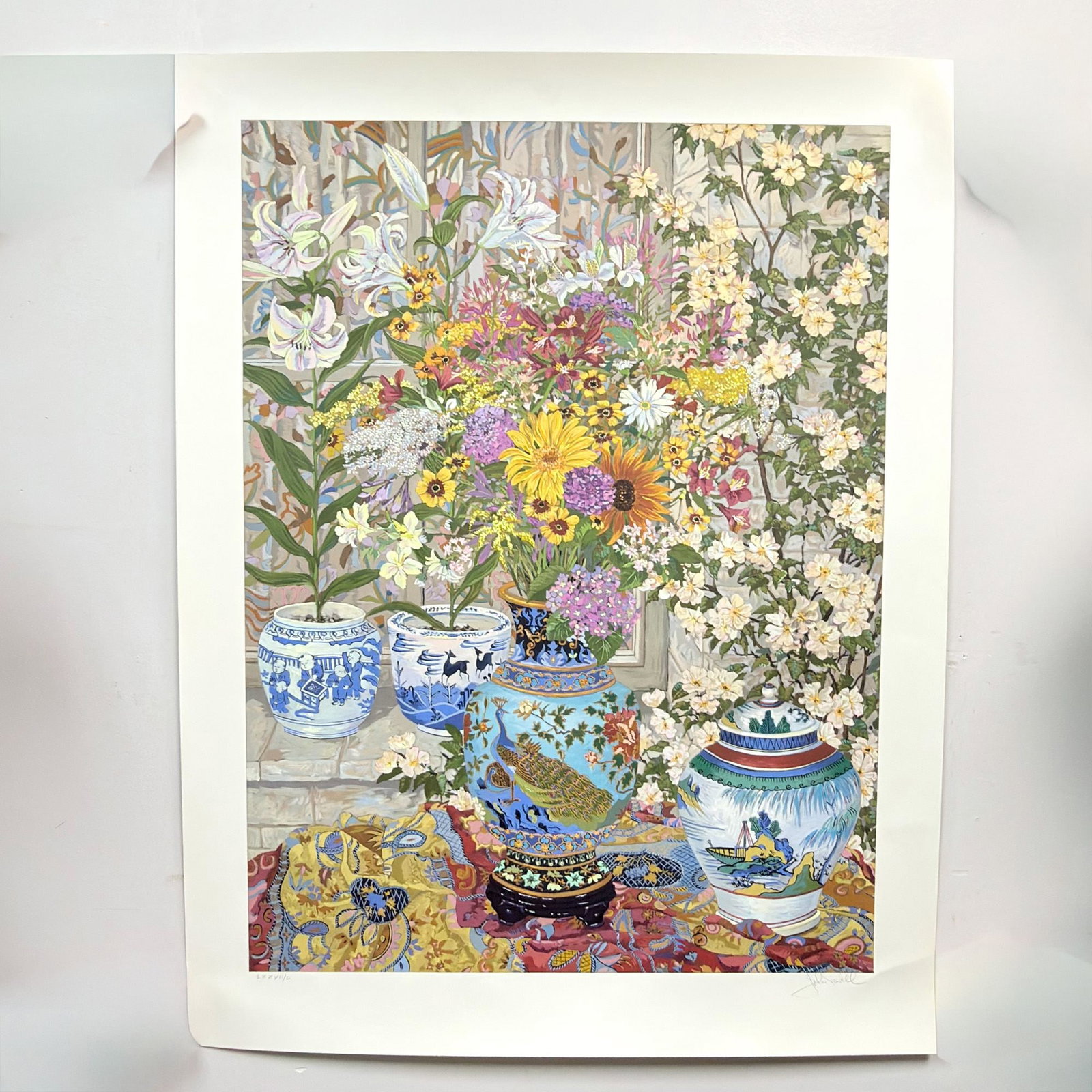 John Powell Treasures and Tiger Lilies Signed and Numbered Serigraph (1 of 7)