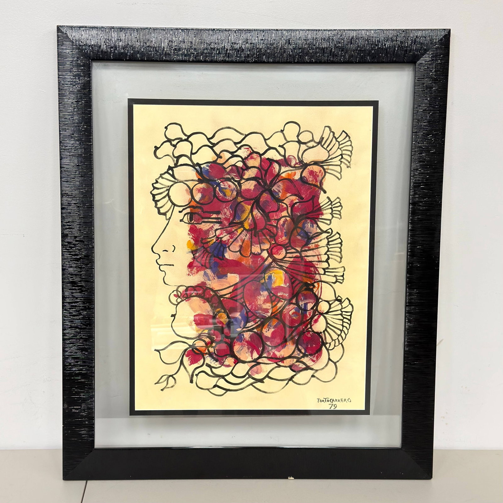Rene Portocarrero (Cuban, 1912-1985), Untitled Figure from the Flora Series, 1979 (1 of 3)