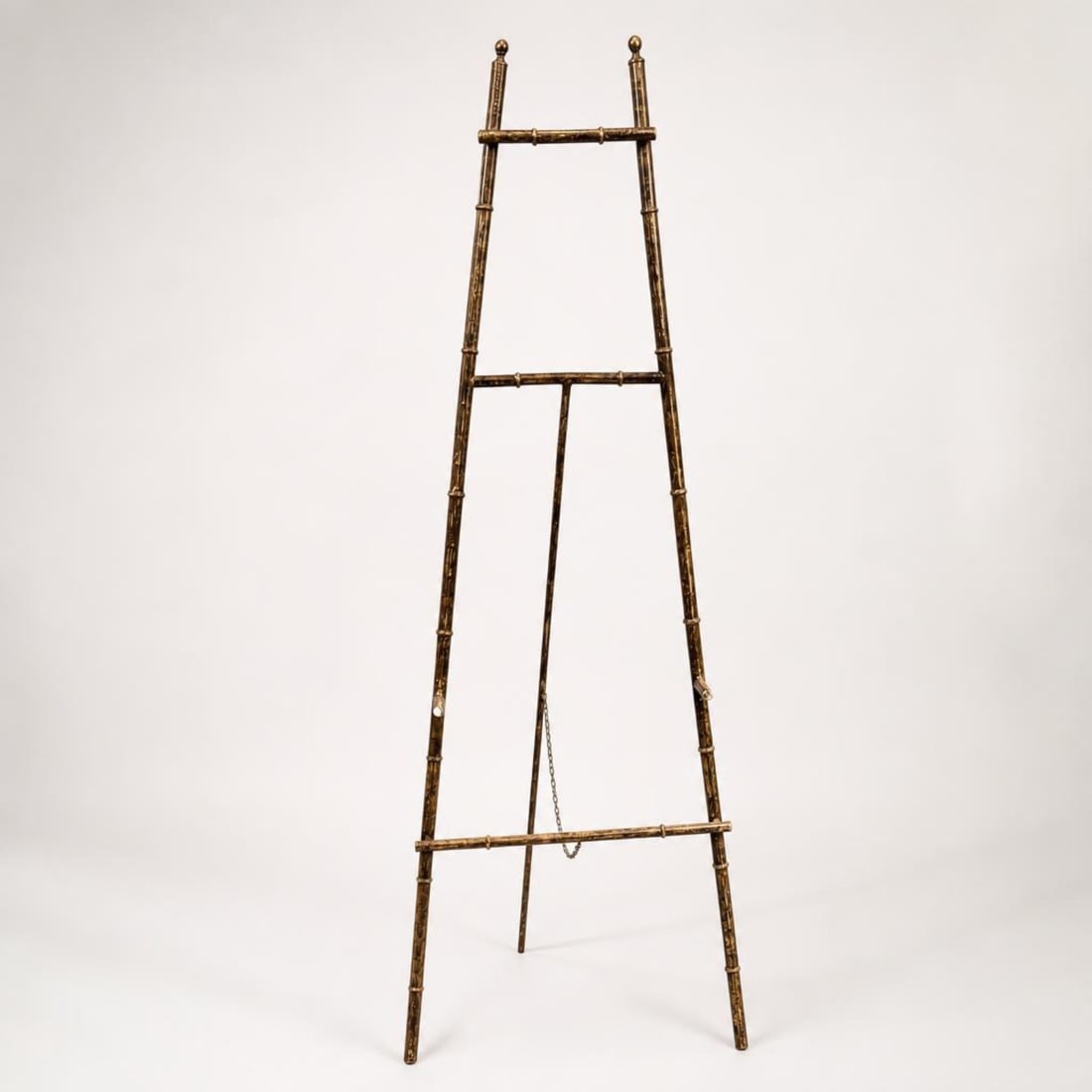 Hollywood Regency Style Faux Bamboo Metal Floor Easel (1 of 2)