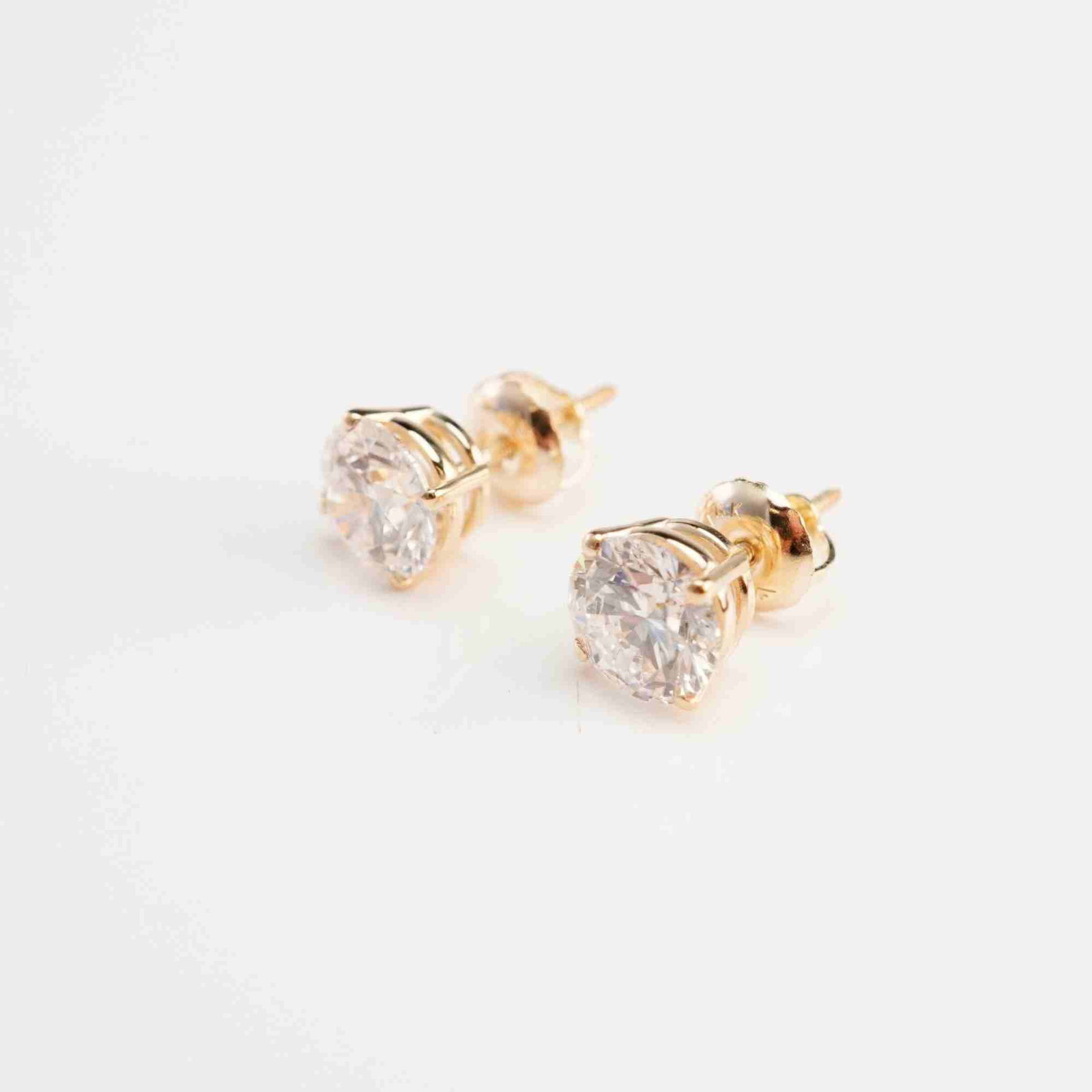 14K Gold 2.06ctw Diamond Stud Earrings (1 of 7)