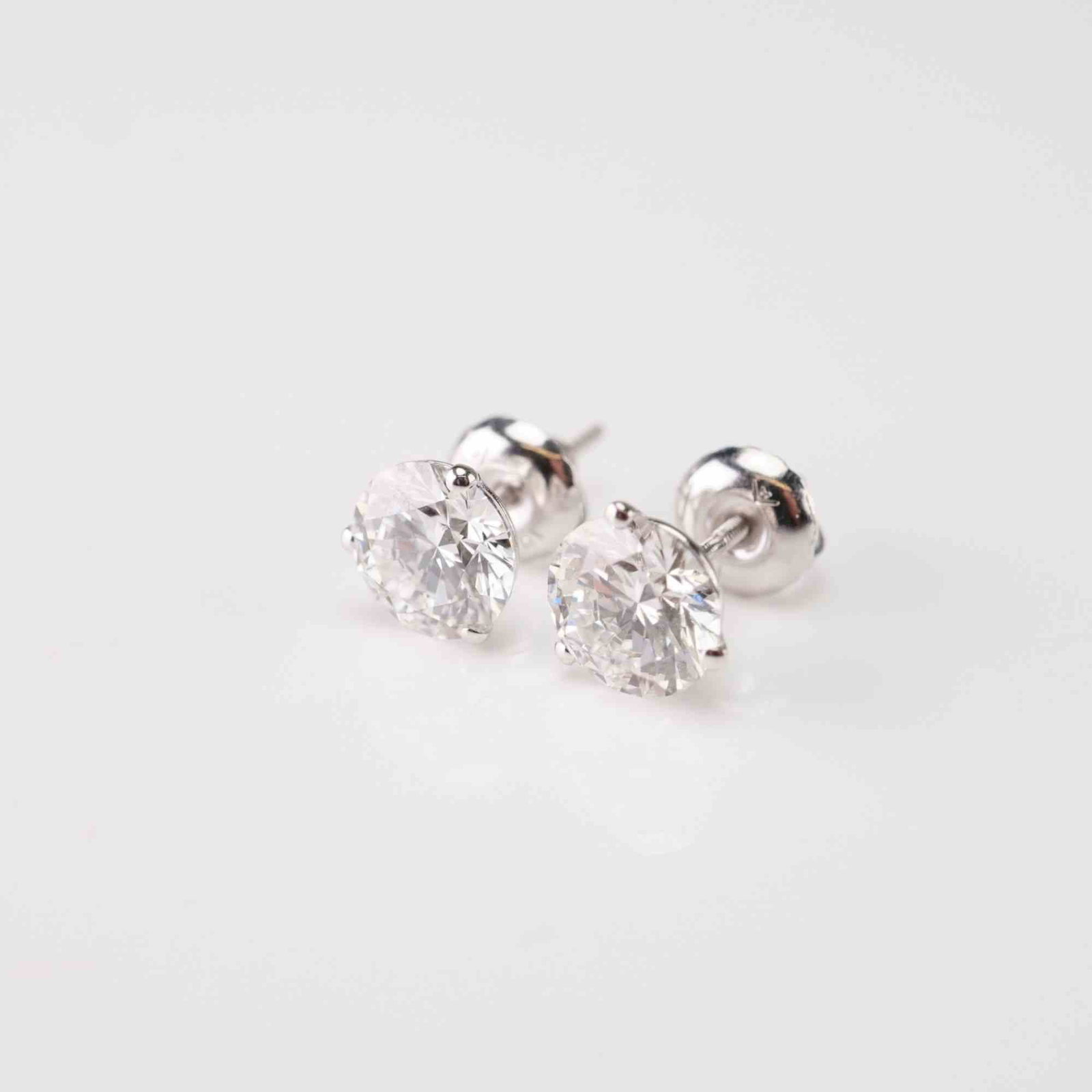 14K White Gold 1.82ctw Diamond Stud Earrings (1 of 5)