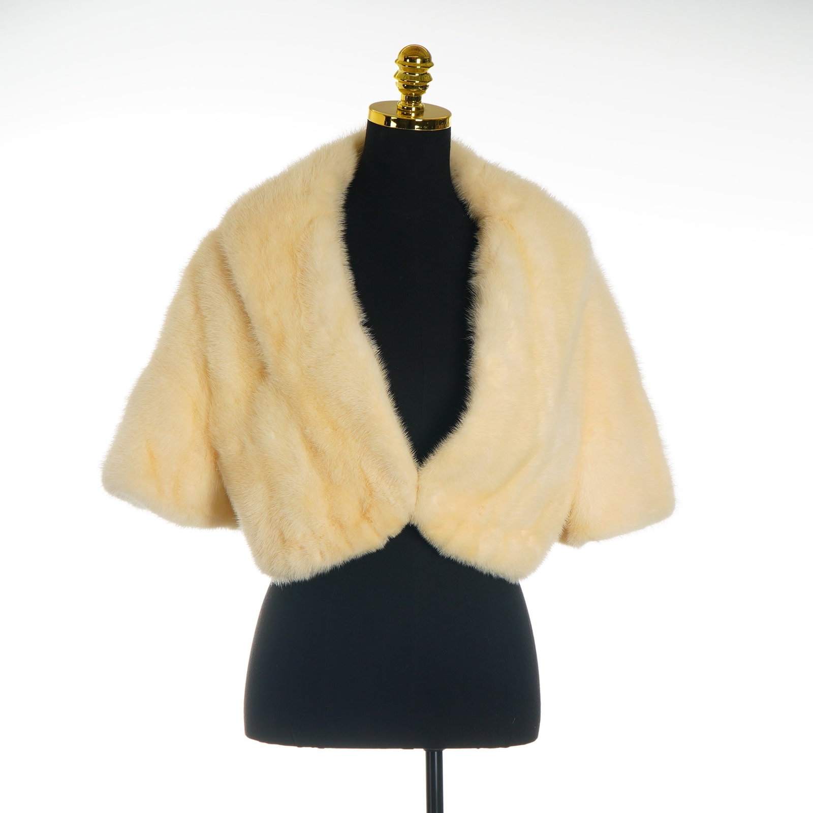 Vintage Cream Mink Fur Capelet Shrug Throwover (1 of 5)