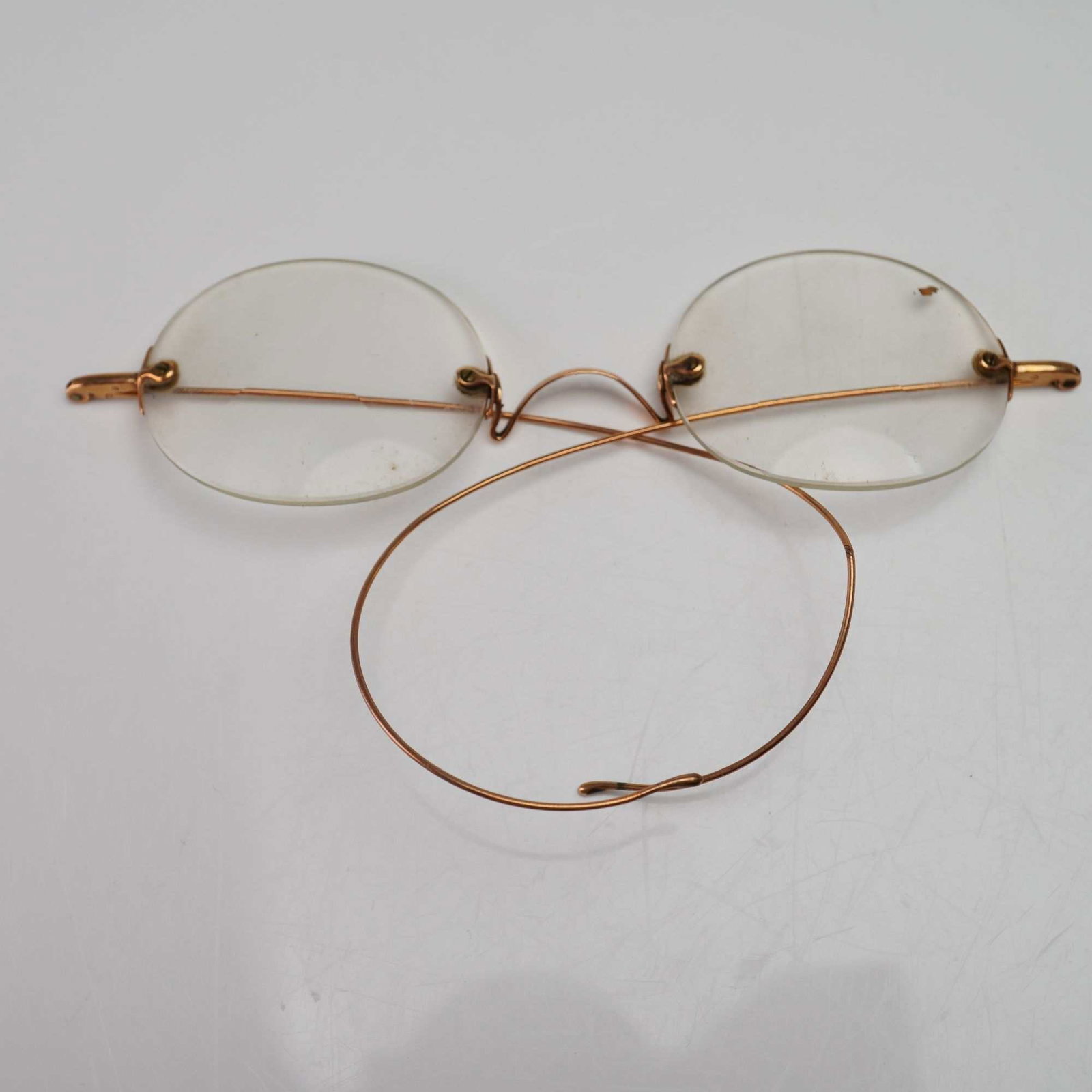 Peacock Rimless Gold-Filled Bifocal Eyeglasses (1 of 4)