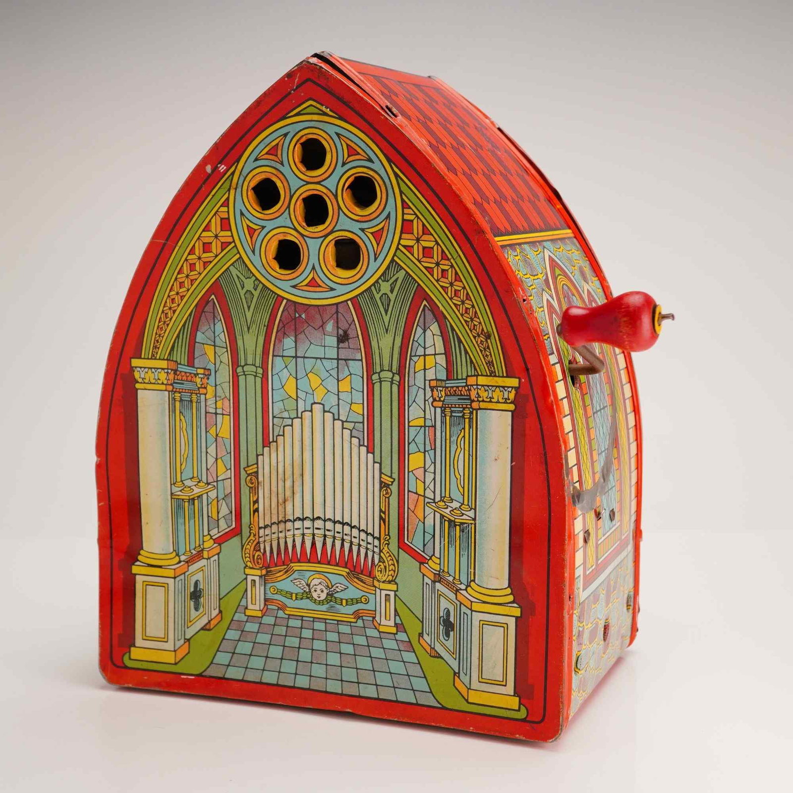 J. Chein and Company Cathedral Pipe Organ Music Box (1 of 4)