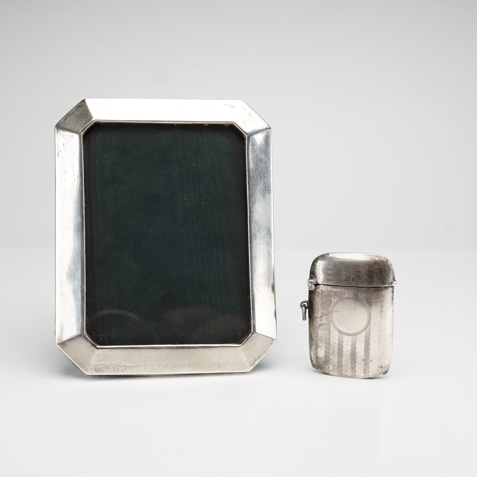 Two Piece Sterling Silver Grouping Including Webster Company Frame and Rolason Brothers Vesta Case (1 of 4)