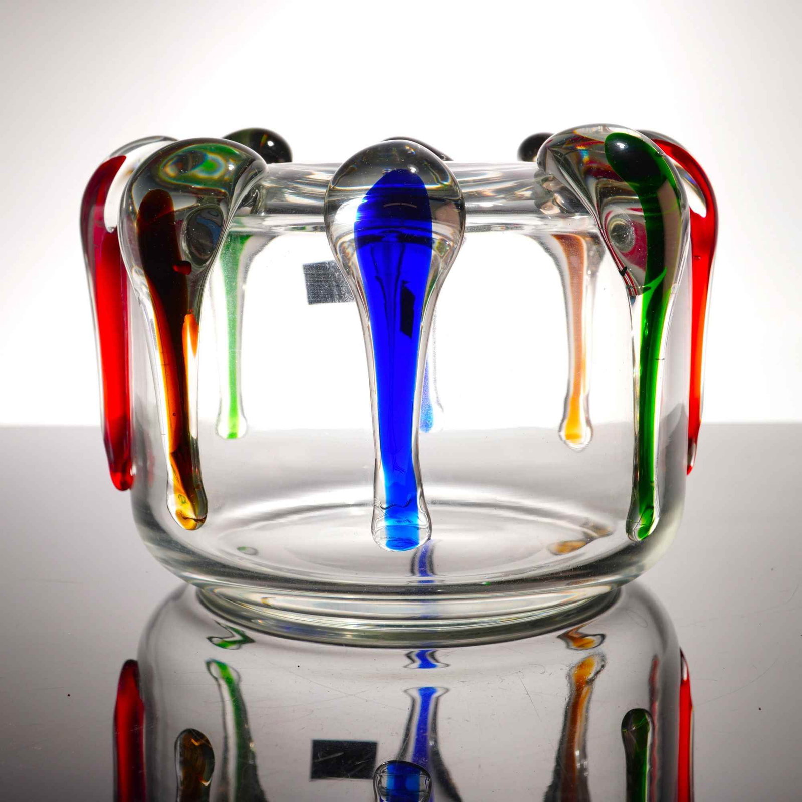 Makora Krosno Polish Art Glass Hand Blown Multicolor Vase (1 of 4)
