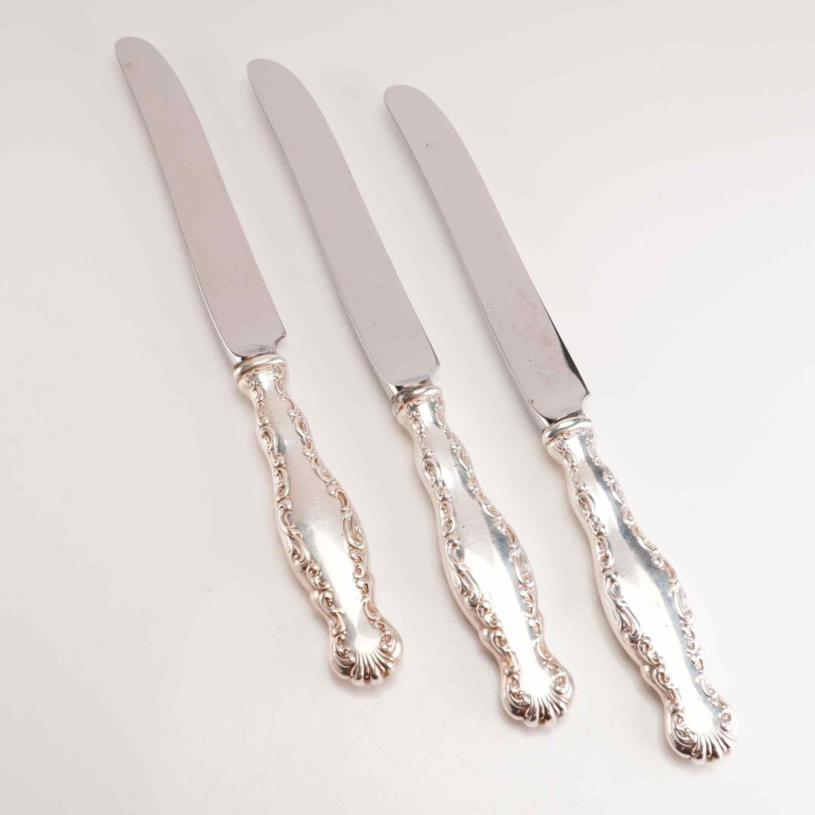 3pc Whiting Manufacturing Company Sterling Silver Hollow Handle Knives (1 of 4)