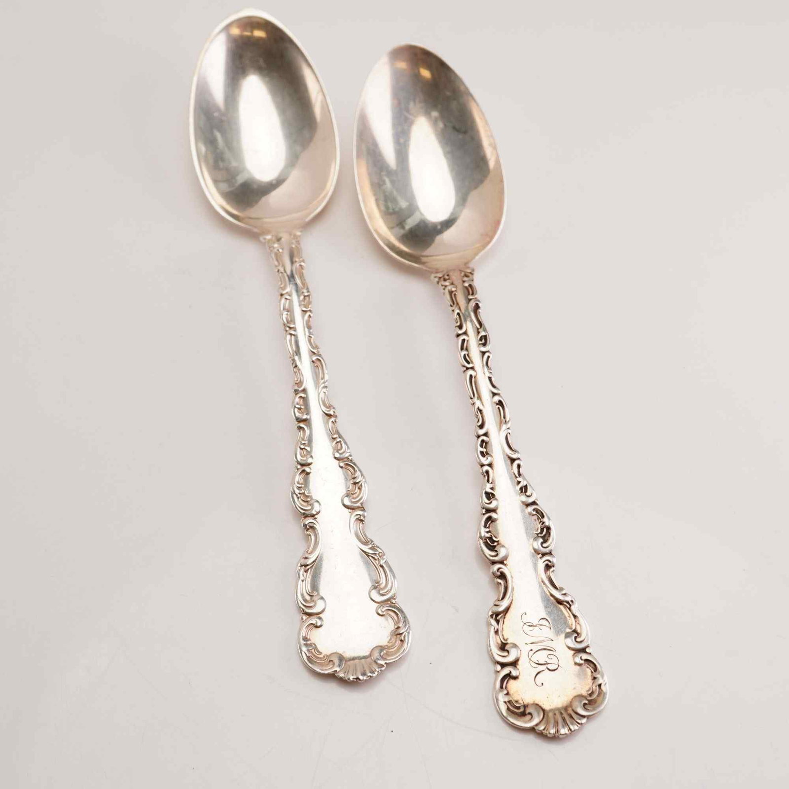 2pc Whiting Manufacturing Company Sterling Silver Spoons, Louis XV (1 of 4)