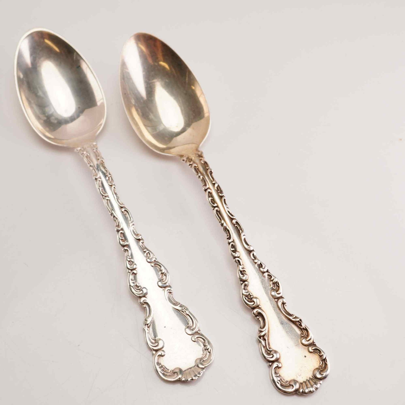 2pc Whiting Manufacturing Company Sterling Silver Spoons, Louis XV (1 of 4)