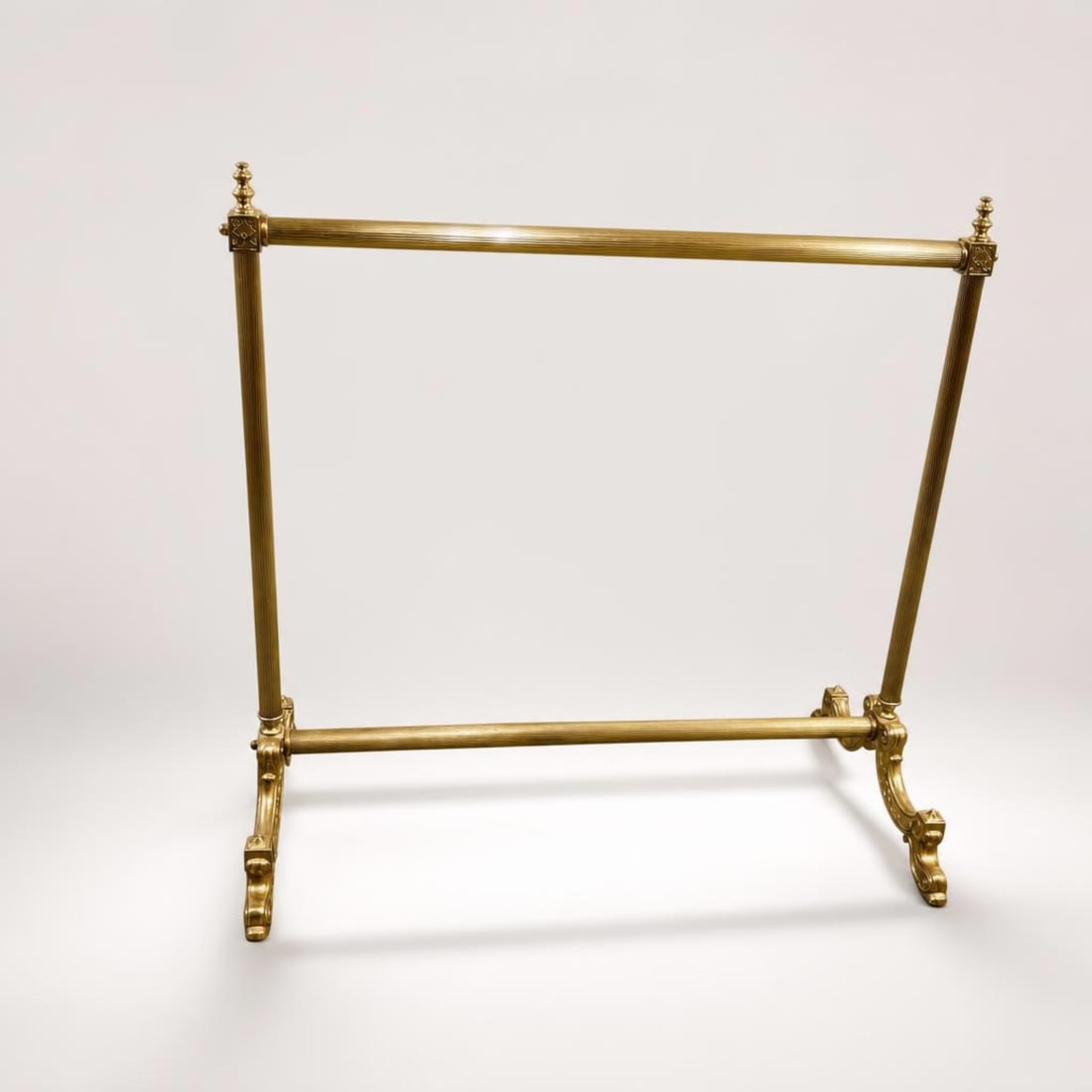 French Style Brass Freestanding Towel Valet or Quilt Rack (1 of 2)