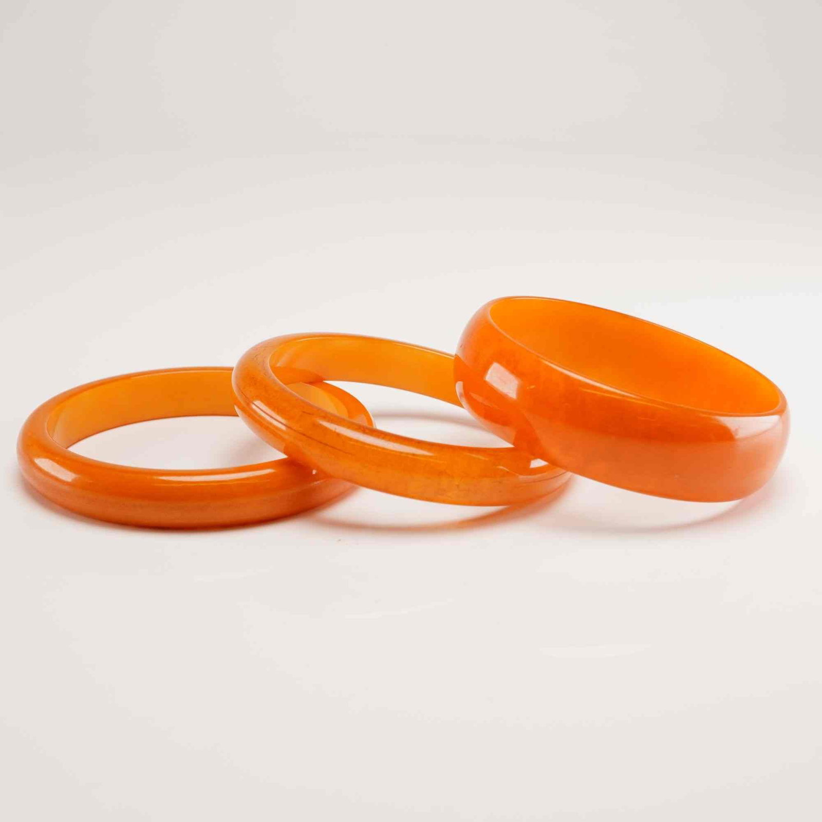3pc Butterscotch Bakelite Bangle Bracelets (1 of 3)