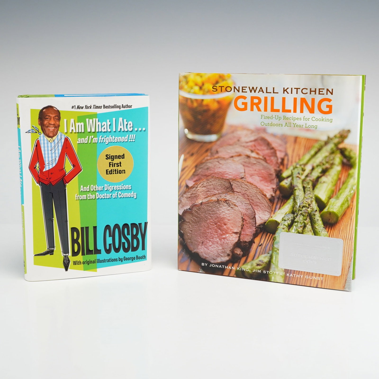 Cosby; King; Stott. Two Autographed Volumes: I Am What I Ate and Stonewall Kitchen Grilling. (1 of 5)