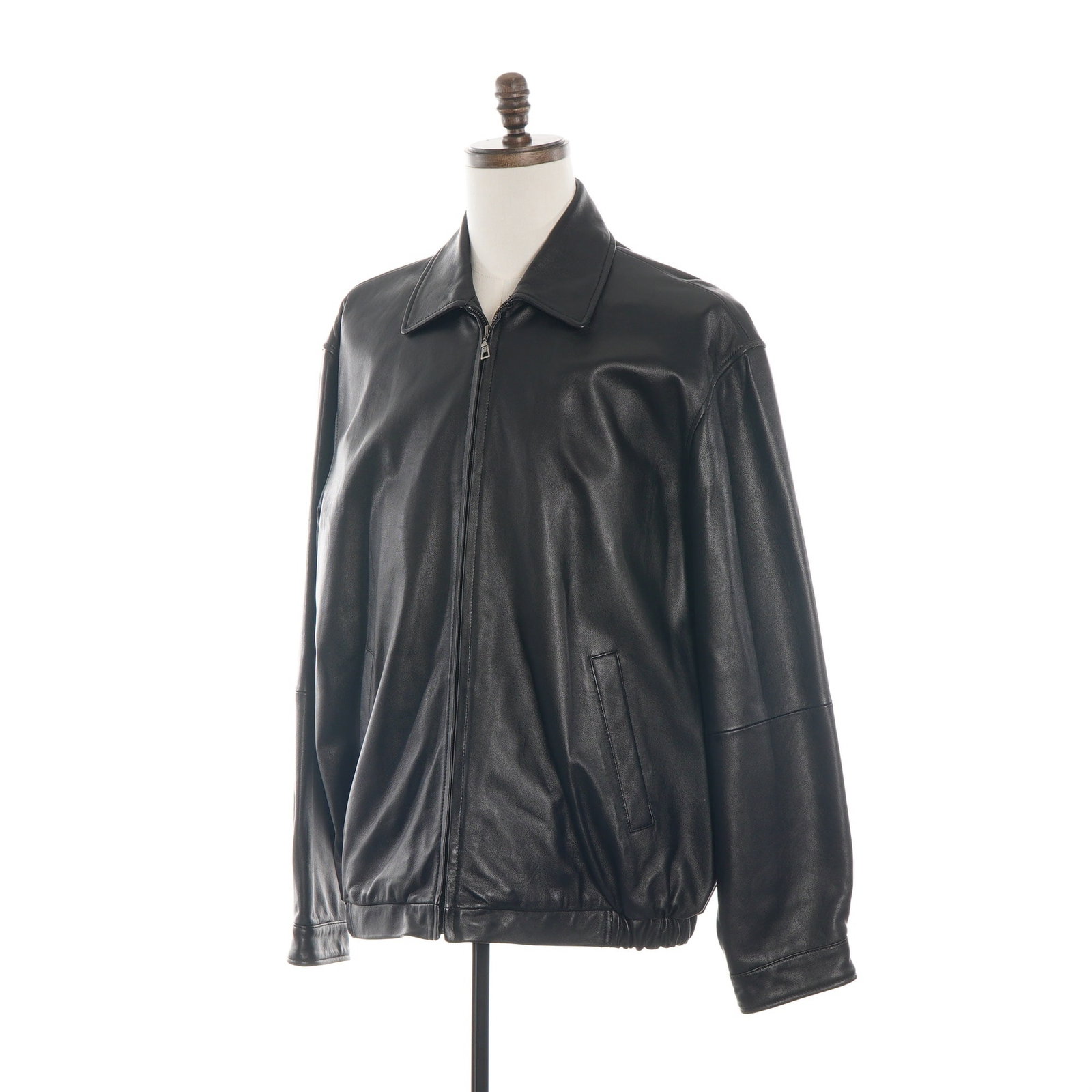 Jos. A. Bank Classic Collection Men's Black Leather Full Zip Jacket Size XL (1 of 4)