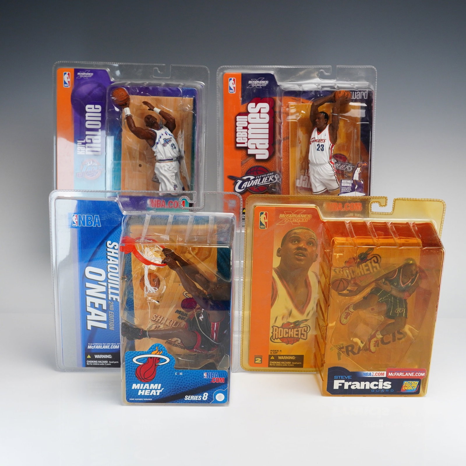 4pc McFarlane Toys NBA Sportspicks Action Figures Including LeBron James and Shaquille O'Neal (1 of 3)