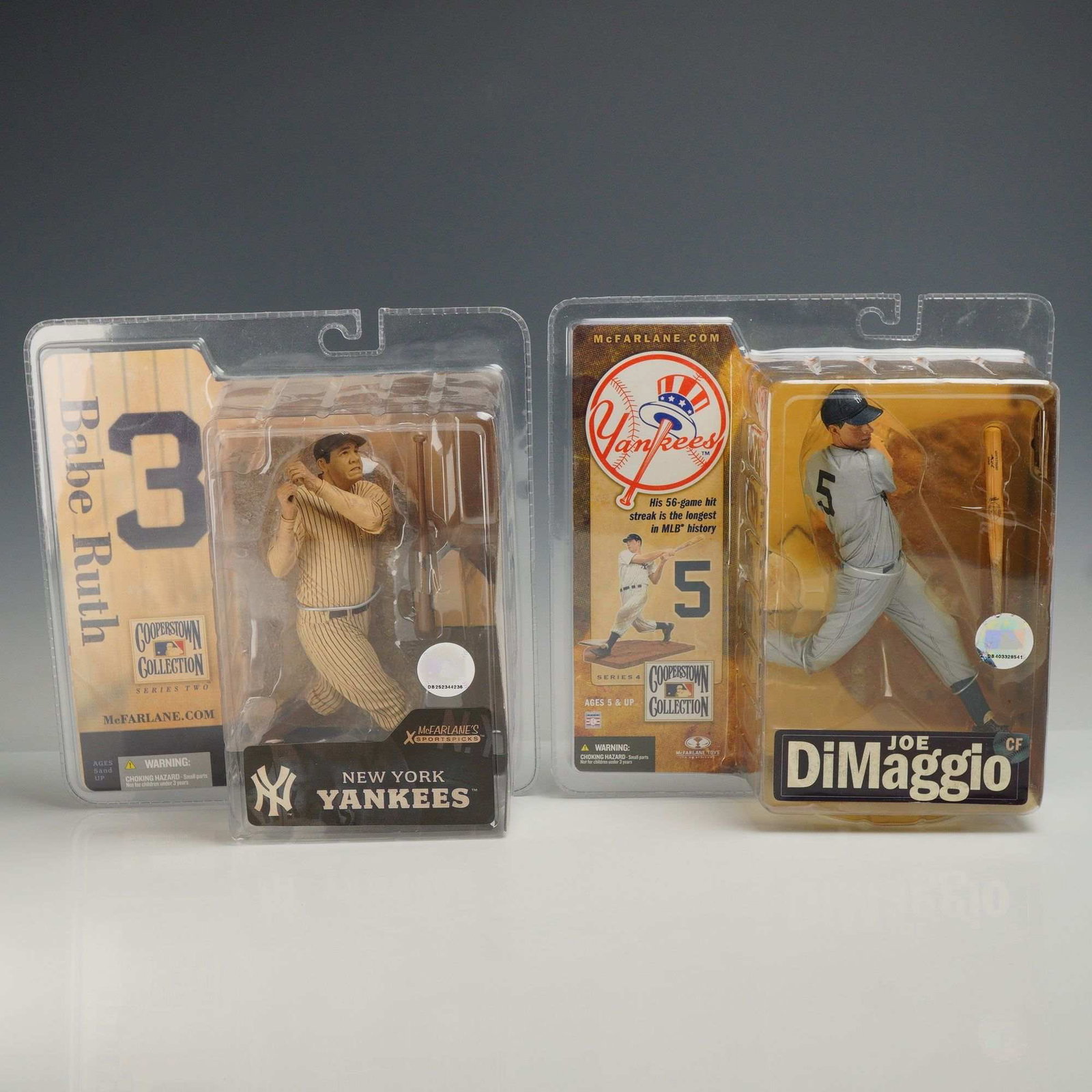 Two McFarlane Toys Cooperstown Collection Baseball Figures New York Yankees Babe Ruth and Joe (1 of 3)