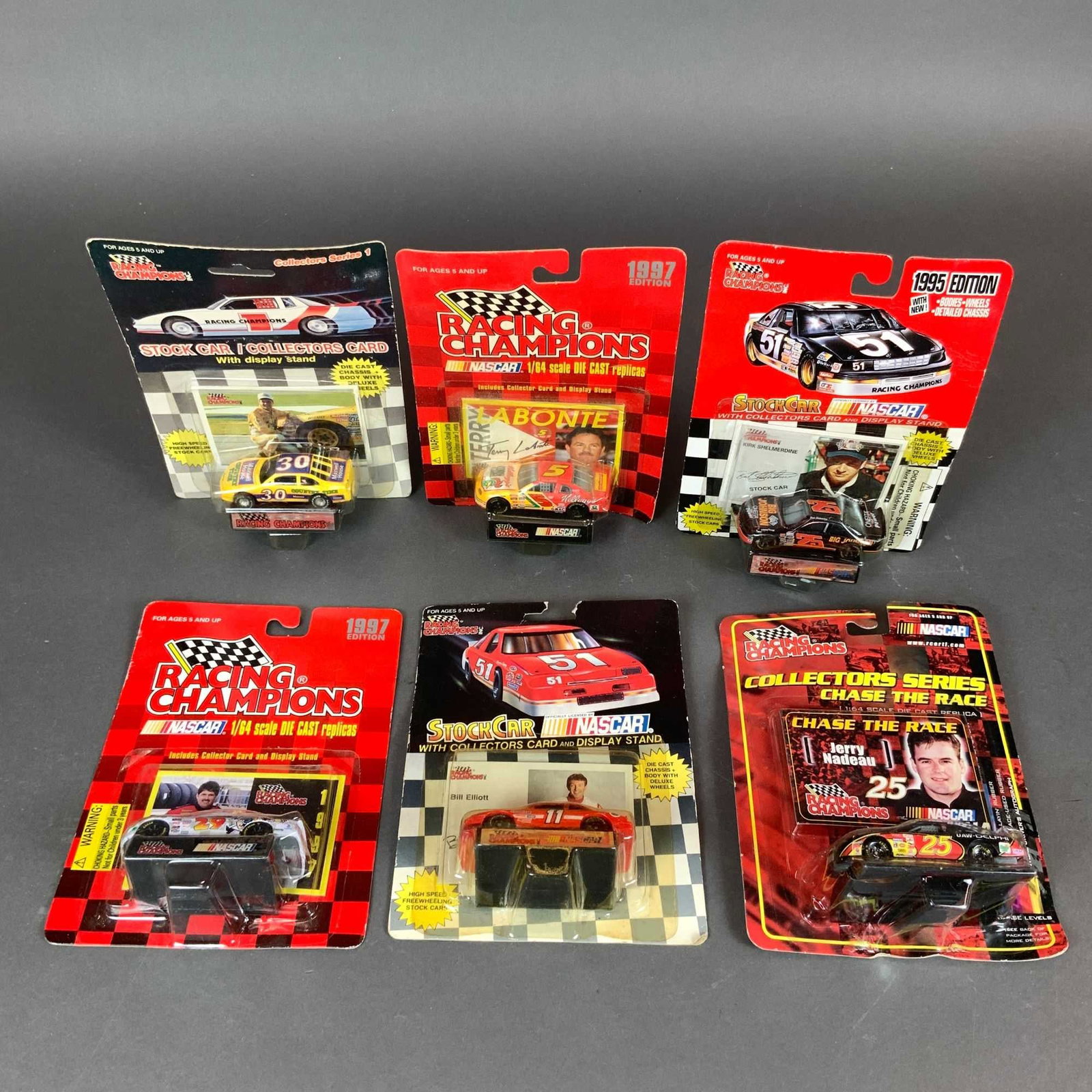 6pc Racing Champions NASCAR Die-Cast Stock Cars (1 of 3)
