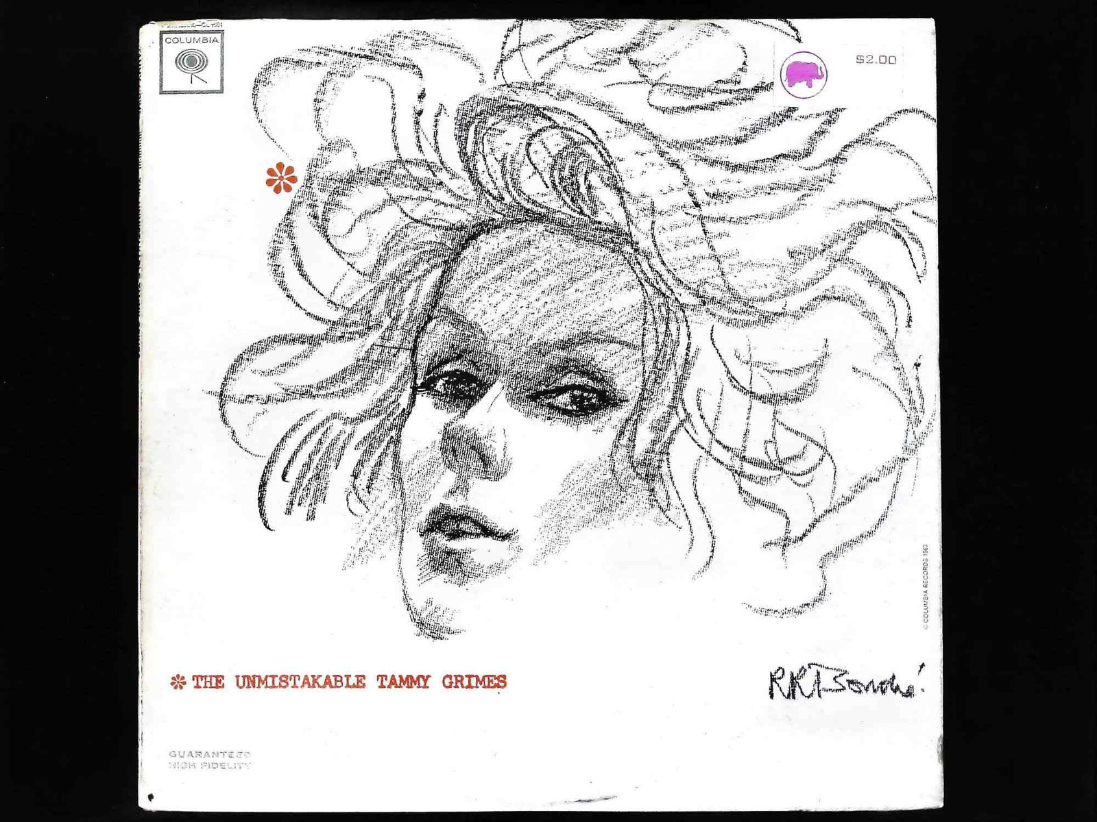 Grimes, Tammy. The Unmistakable Tammy Grimes. Columbia, 1963. Monaural First Pressing (CL 1984). (1 of 3)