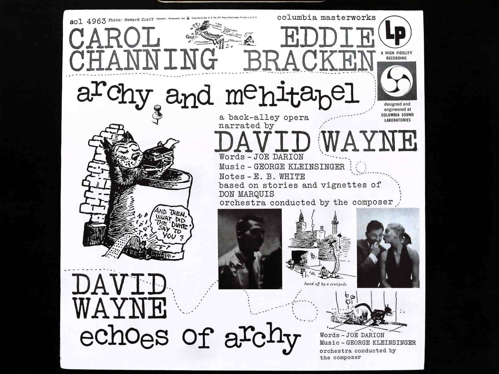 Kleinsinger, George and Joe Darion. archy and mehitabel / echoes of archy. CSP, 1974. (1 of 3)
