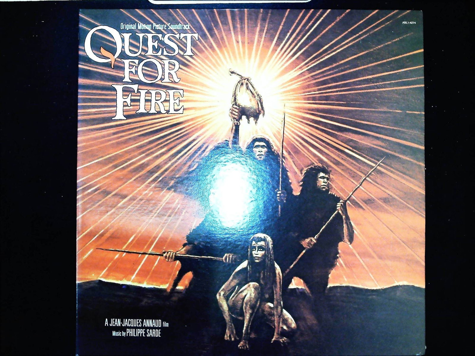 Quest for Fire Original Motion Picture Soundtrack RCA Red Seal Promotional Vinyl LP: This 12-inch vinyl long-play record features the original motion picture soundtrack for the 1982 film Quest for Fire, directed by Jean-Jacques Annaud. The score was composed by Philippe Sarde and perf