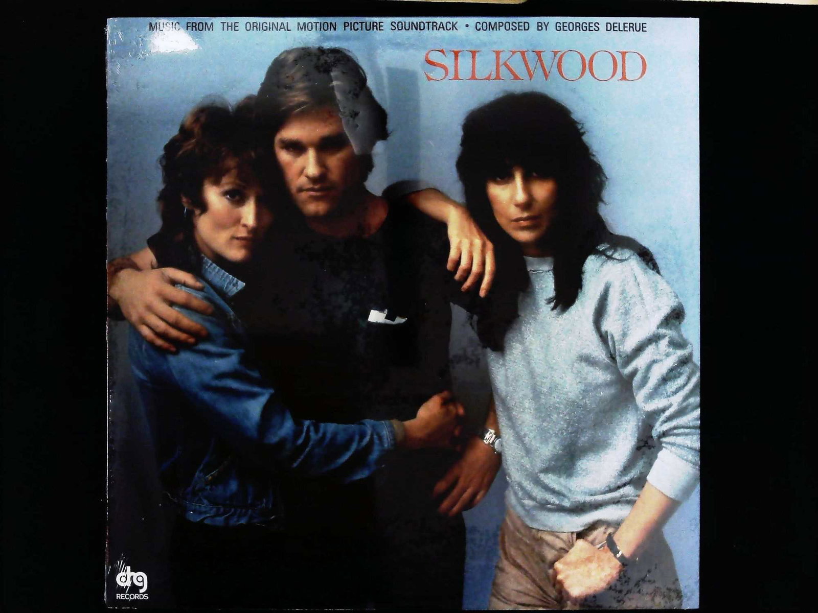 Silkwood Music From The Original Motion Picture Soundtrack Vinyl LP Georges Delerue DRG Records 1984: Original 1984 vinyl LP release of the soundtrack for the motion picture Silkwood, composed by Georges Delerue. The album was manufactured and distributed by DRG Records, New York, with the jacket mark