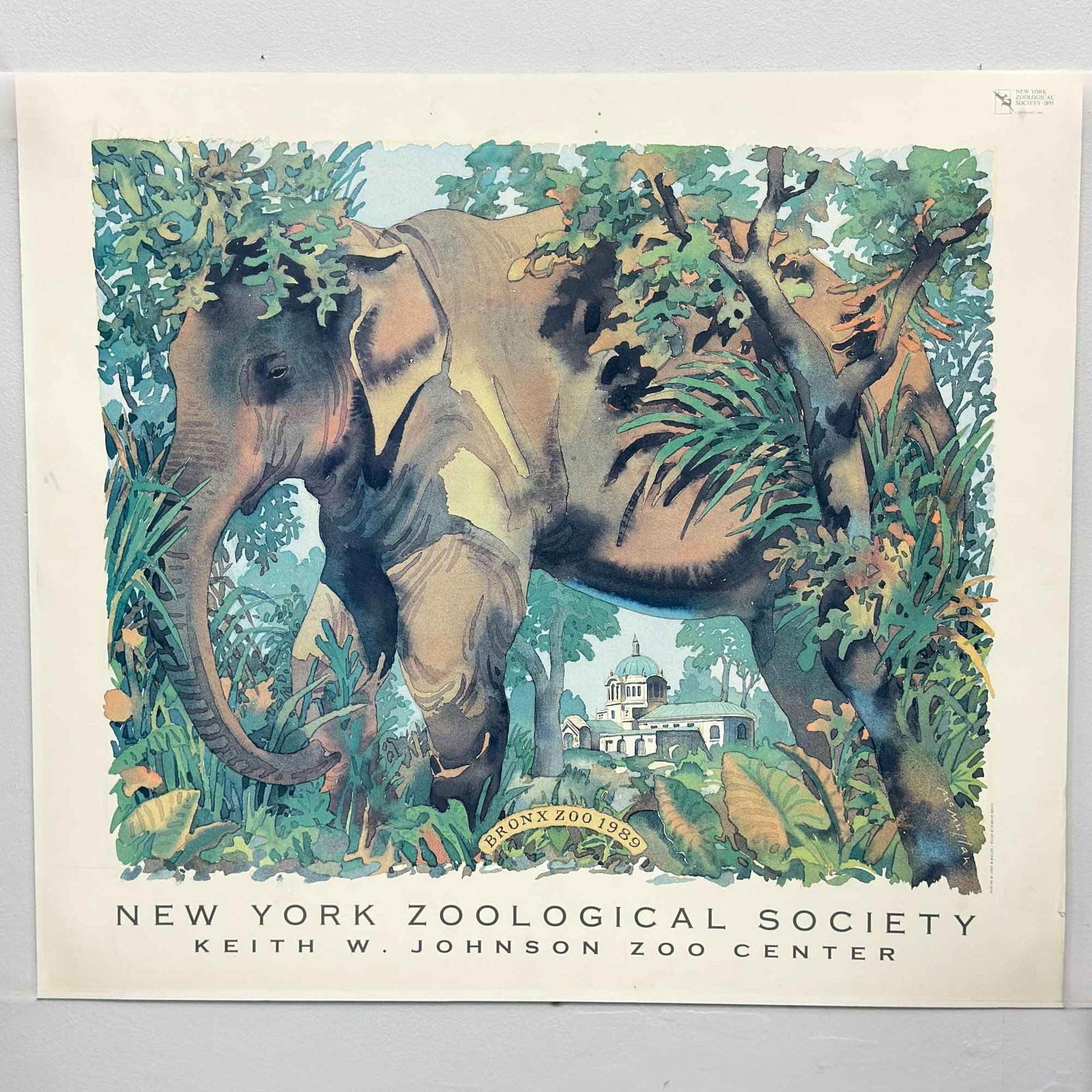 James McMullan, Two Offset Lithographic Posters: A pair of offset lithographic posters illustrated by James McMullan. The first poster, titled Bronx Zoo 1989, was produced for the New York Zoological Society Keith W. Johnson Zoo Center. The