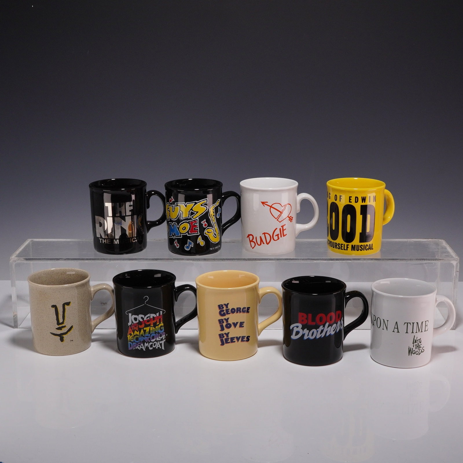 9pc Musical Theater Souvenir Ceramic Mugs Made in England (1 of 3)