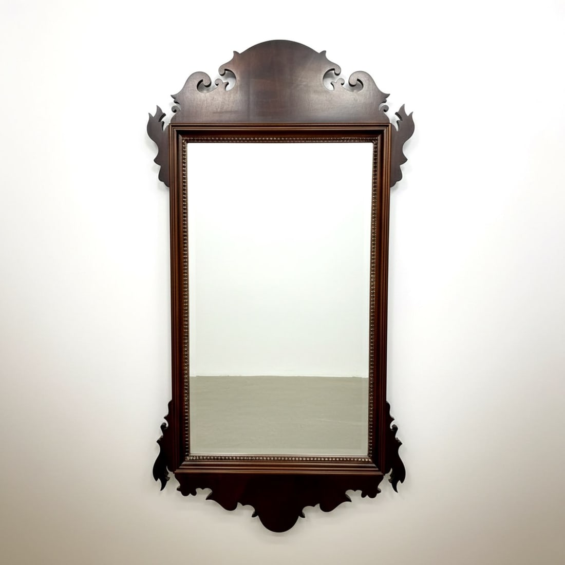Henredon Chippendale Style Large Mahogany Wood Framed Wall Mirror (1 of 3)