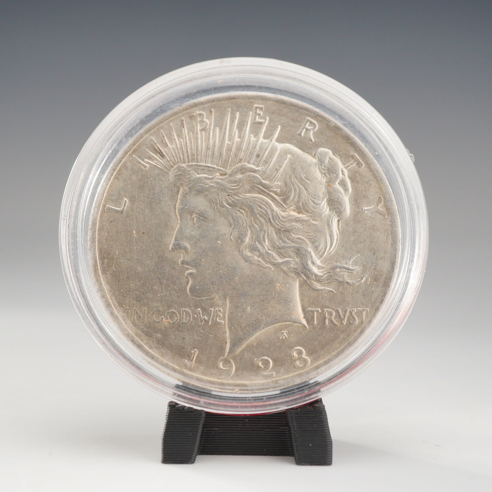 1923 US Peace Silver One Dollar Coin, Circulated (1 of 2)