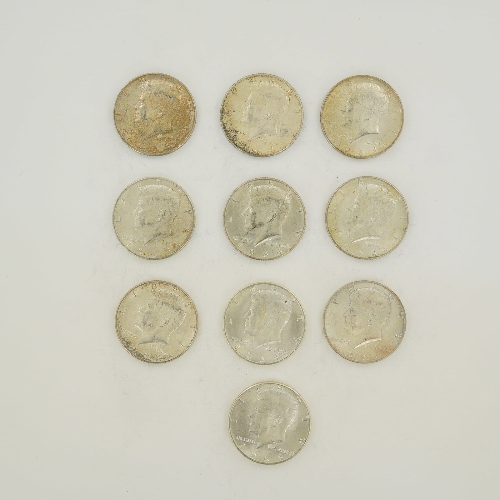 A Group of US 1964 Kennedy Half Dollars, $5.00 Face Value (1 of 2)