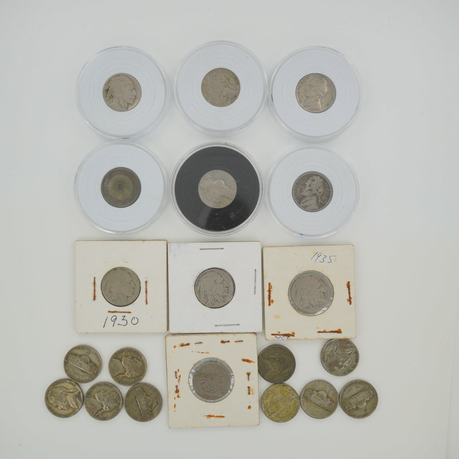 20pc US 5-Cent Coins, Including Liberty Head Buffalo and Jefferson Nickels (1 of 4)