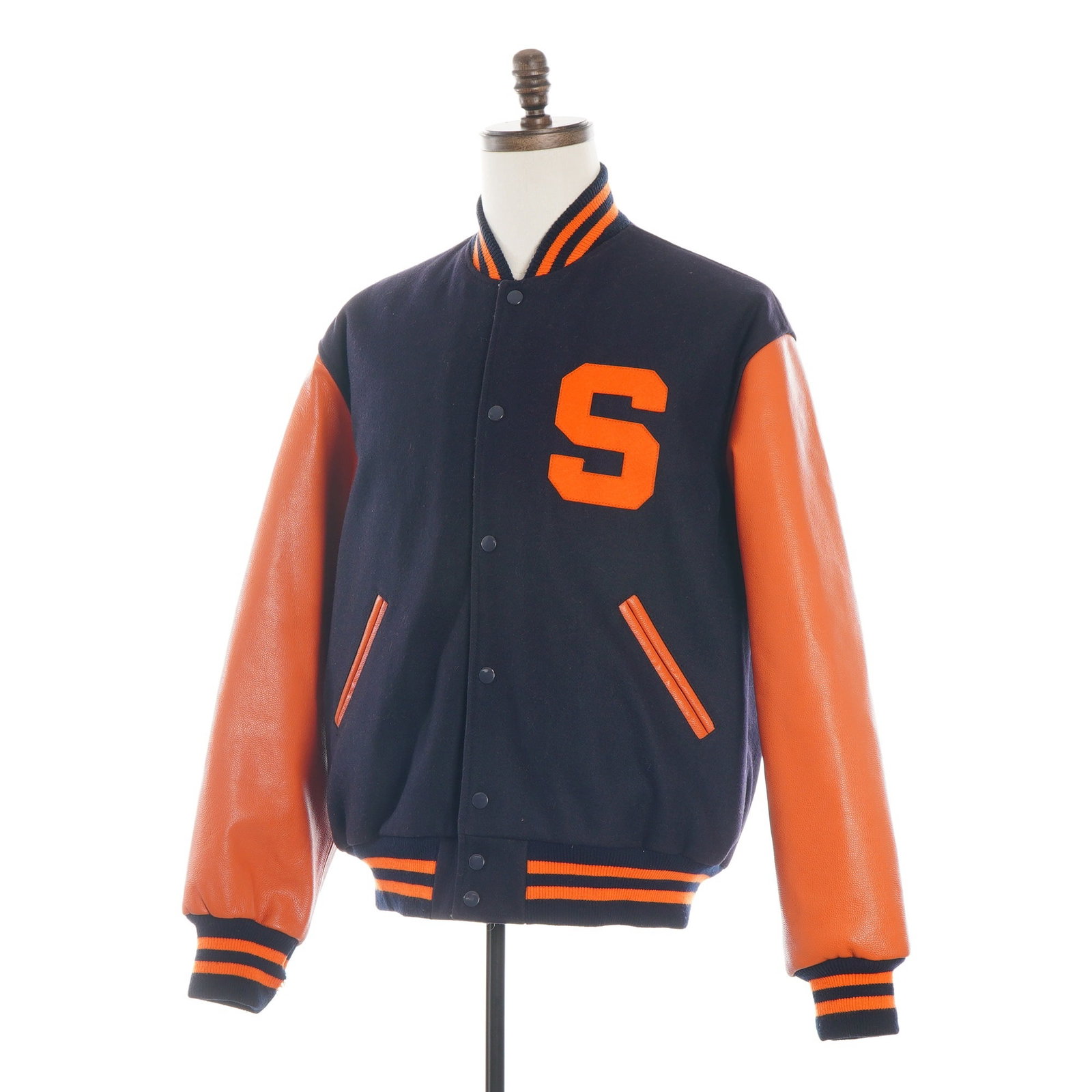 Stewart & Strauss Syracuse University Varsity Letterman Jacket, Size Large (1 of 3)