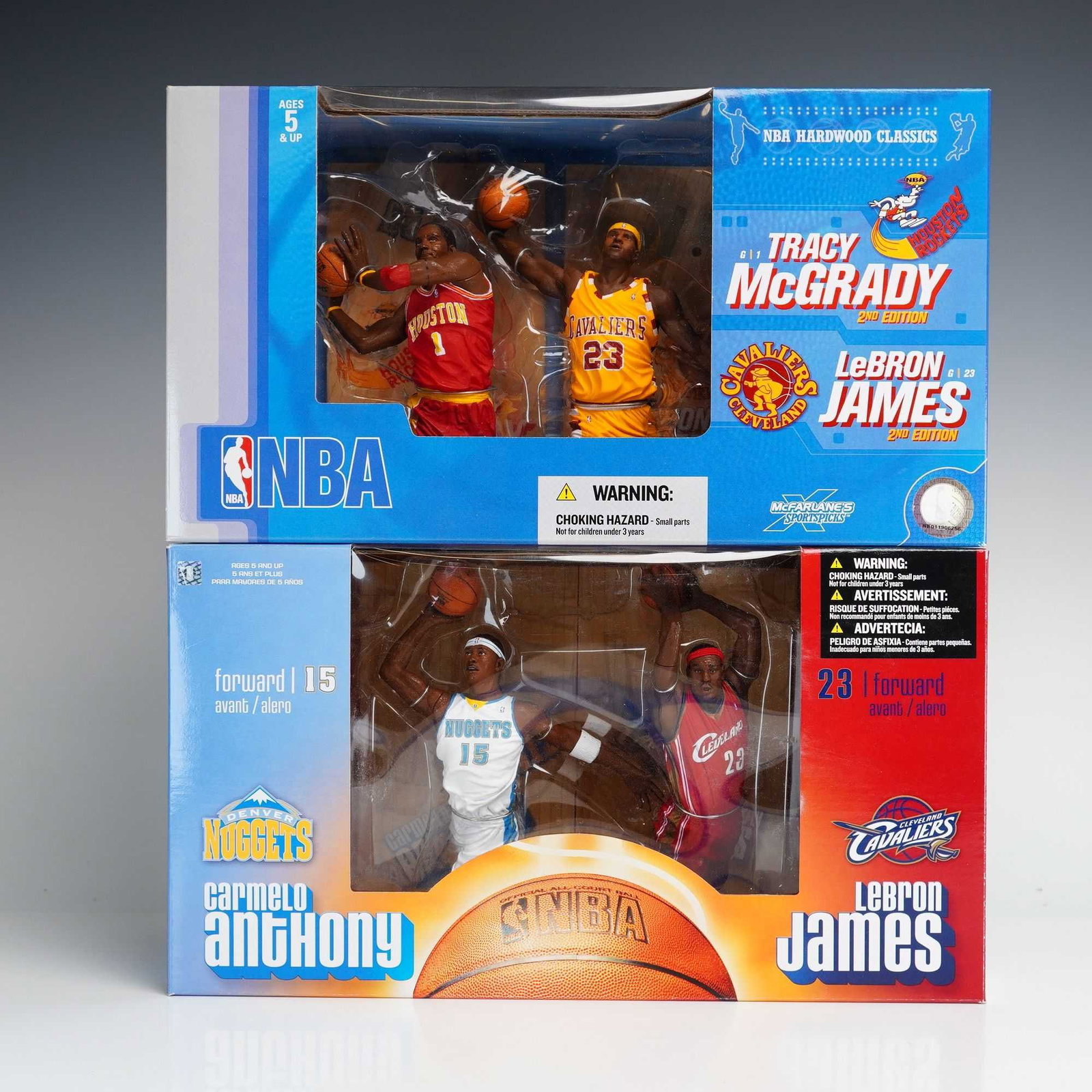 2pc Set of McFarlane Toys NBA Action Figure 2-Packs Featuring LeBron James (1 of 3)