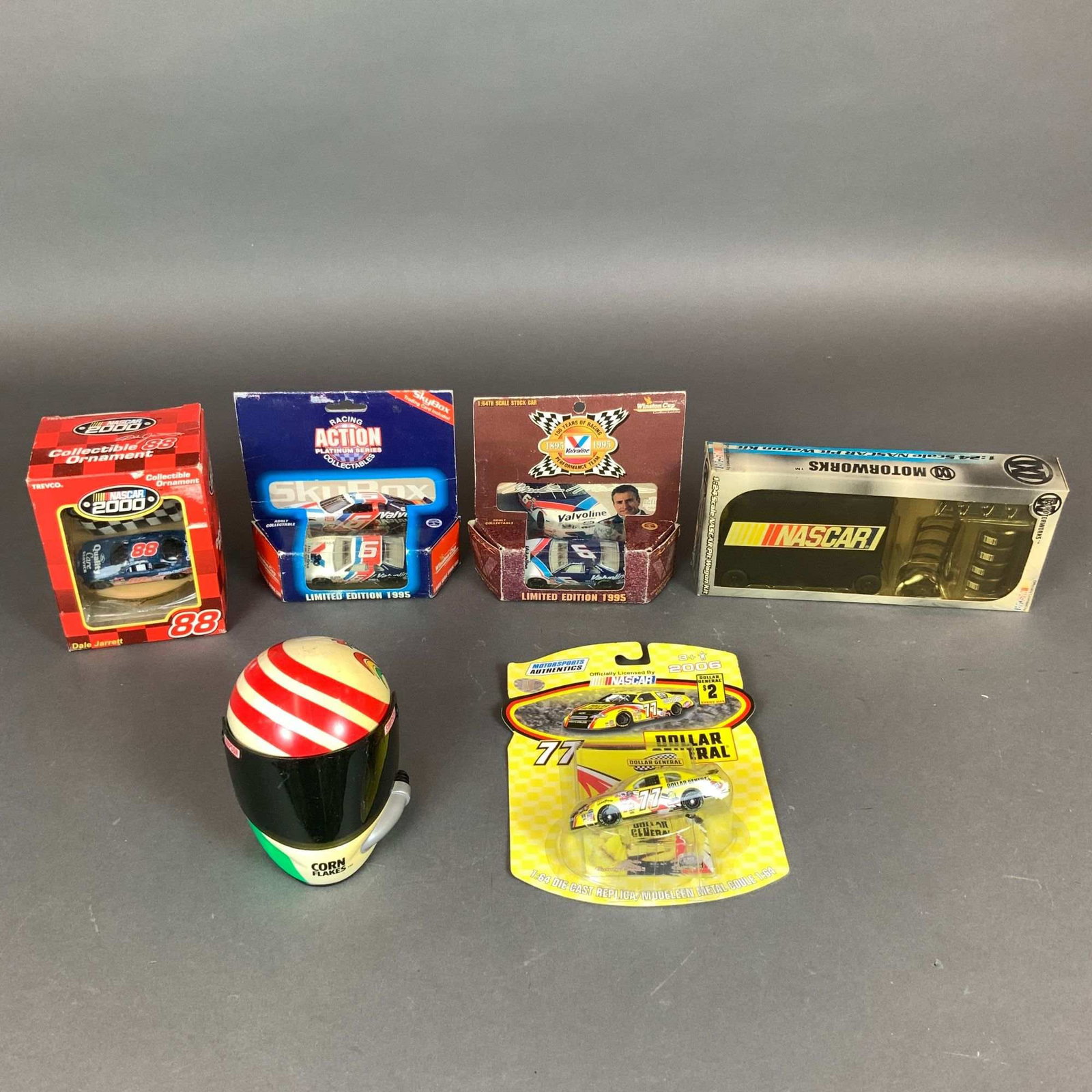 A Collection of Six NASCAR Model Cars and Racing Memorabilia (1 of 3)