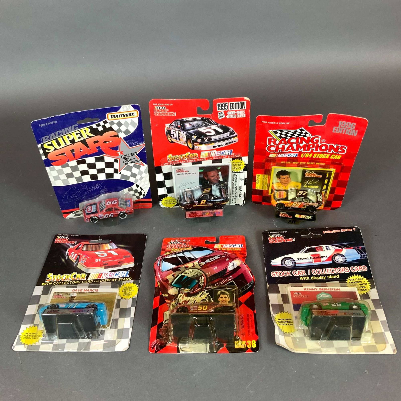 6pc Racing Champions & Matchbox NASCAR Die-Cast Car Models (1 of 3)