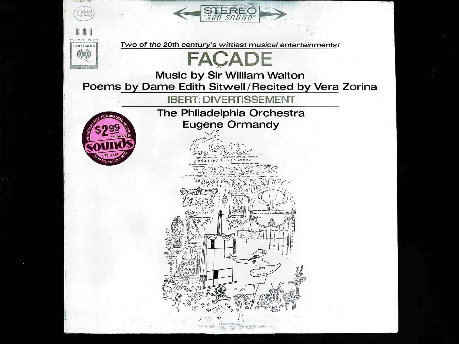 Columbia Masterworks MS 6442 Walton Fa?ade Ibert Divertissement Ormandy (1 of 3)