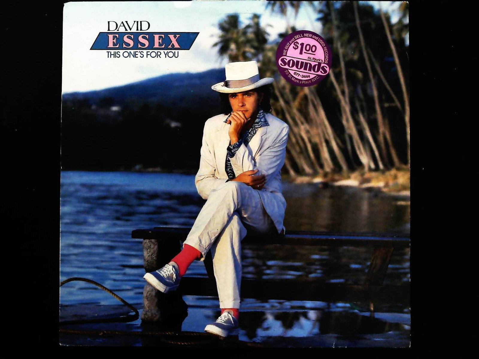 David Essex. This One's For You. Mercury/Phonogram, 1984. Promotional Copy.: David Essex. This One's For You. London: Mercury/Phonogram, 1984. First pressing, promotional edition. 12-inch vinyl long-playing record (LP) housed in a glossy card stock sleeve. Catalog number MER 6