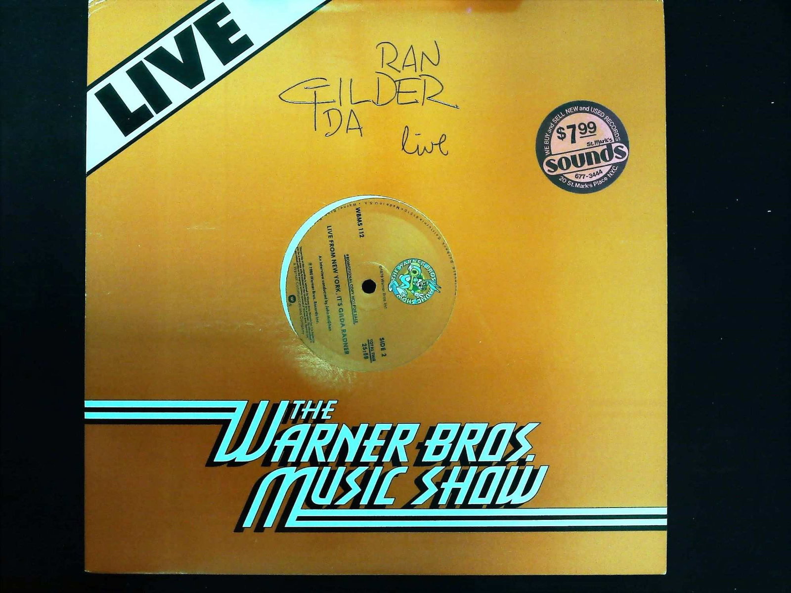 Gilda Radner Live From New York Promotional 12-Inch Vinyl LP WBMS 112 (1979) (1 of 3)