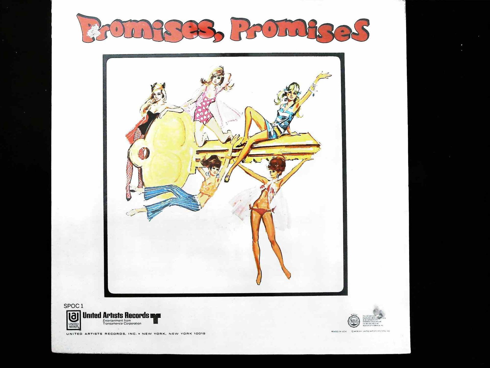 Promotional LP Sleeve for Promises, Promises United Artists Records 1969 (1 of 2)