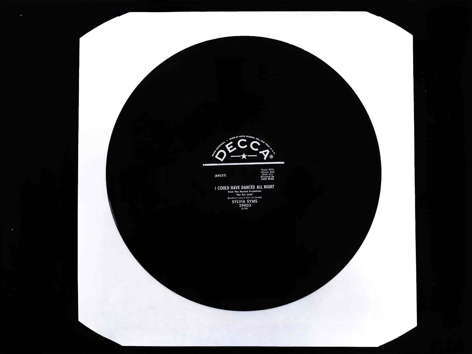 Sylvia Syms, I Could Have Danced All Night (Decca 45 Single) (1 of 2)